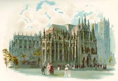 Abbaye de Westminster au 19ème siècle, officiellement appelée l